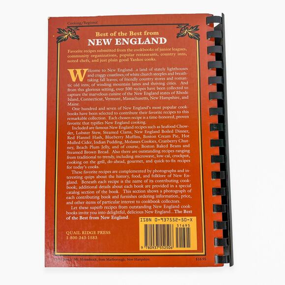 Cookbook Best of the Best from New England Quail Ridge Press Selected Recipes - Picture 2 of 13